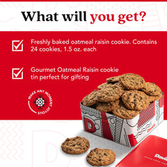 Soft, chewy texture of oatmeal raisin cookies captured in a serving scene