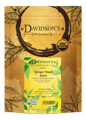 Davidson's Ginger Peach loose leaf tea cup scene highlighting comforting afternoon refreshment.