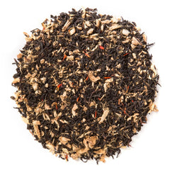 Davidson's Ginger Peach loose leaf tea packaging emphasizes organic quality for everyday brewing.
