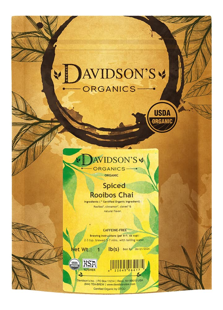 Davidson's Spiced Rooibos Chai loose-leaf tea ready for a comforting brew