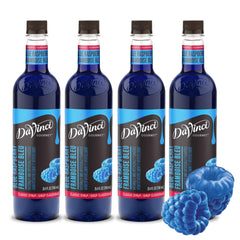 DaVinci Gourmet Classic Blue Raspberry bottle shown for bold color and flavor inspiration for drinks.