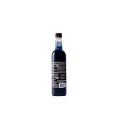 DaVinci Gourmet Blue Raspberry label closeup highlighting premium ingredients and vibrant syrup color.