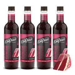 DaVinci Gourmet Red Velvet Cake Syrup bottle for cafe-quality flavor.