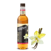 DaVinci Gourmet Classic Vanilla Syrup bottle provides rich vanilla aroma for beverages