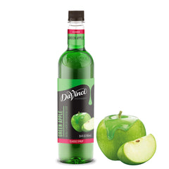 DaVinci Gourmet Green Apple Syrup bottle front view for vibrant beverage flair.