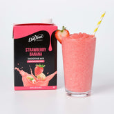 DaVinci Gourmet strawberry banana smoothie bottle showing real fruit flavor