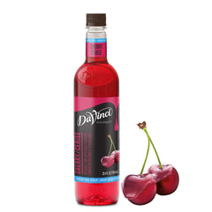 DaVinci Gourmet sugar-free cherry syrup bottle with rich cherry flavor