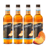 DaVinci Gourmet Sugar Free Peach Syrup packaging showcases sugar-free peach flavor.