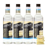 DaVinci Gourmet Sugar-Free White Chocolate Syrup bottle pour adds creamy flavor.