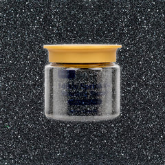 Dazzjoy edible black sprinkles on cupcakes for a refined finish.