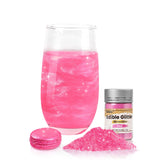 Dazzjoy Pink Edible Glitter adds a pink shimmer to drinks for festive occasions.