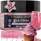 Dazzle Dust pink cake decor glitter adds vibrant shimmer to cakes and cupcakes.
