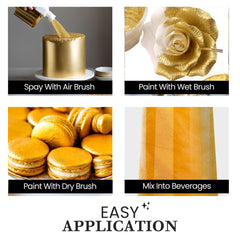 DAZZLE DUST gold glitter adds shimmer to cookies for gourmet look.