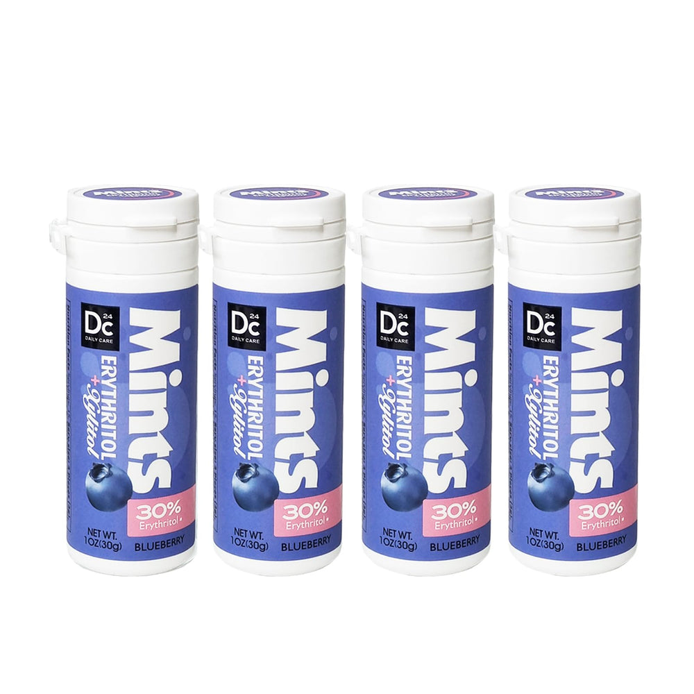 DC24 Daily Care mints packaging front, sugar-free with fresh breath potential.