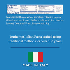 De Cecco bronze-drawn surface helps sauces cling for richer flavor.