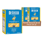 De Cecco Penne Rigate No. 41 packaging on shelf for premium pasta