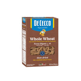 De Cecco Penne Rigate Whole Wheat packaging, ideal for wholesome weeknight meals.