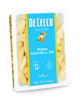 De Cecco Potato Gnocchi No 401 package, authentic Italian dumplings ideal for quick weeknight meals.