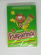 De La Rosa Pulparindo Watermelon 20pcs bag, front view, tangy chewy snack
