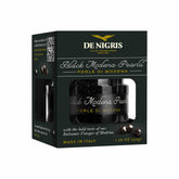 De Nigris Black Pearls close-up showing the balsamic heart bursting with flavor
