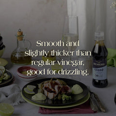 De Nigris glaze pours over salad to add balanced acidity.