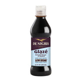 De Nigris Low Sugar Glaze bottle with rich balsamic flavor for everyday drizzle.