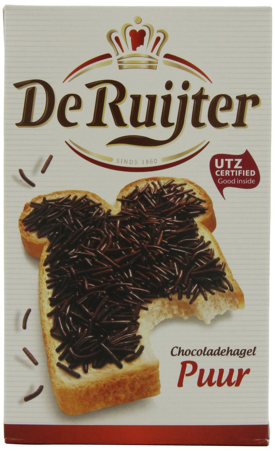 De Ruijter Deruyter Chocoadehagel Puur dark chocolate sprinkles box for baking and topping
