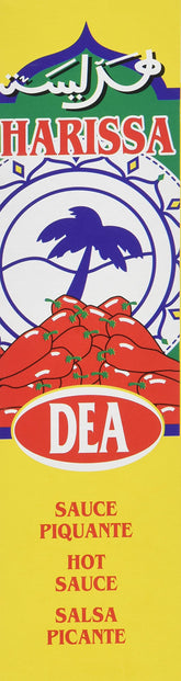 Dea Harissa bottle front view for bold flavor in stews and couscous.