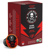 Death Wish Coffee dark roast pods for bold mornings in a single-serve pod