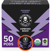 Death Wish Coffee Espresso Roast pods pack ready for quick, bold mornings.