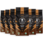 Death Wish Organic Pumpkin Spice bag highlighting bold aroma and flavor