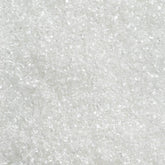 DecoPac sanding sugar white jar, front view, shimmering topping for cakes