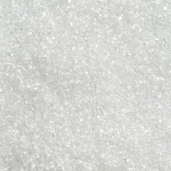 DecoPac sanding sugar white jar, front view, shimmering topping for cakes