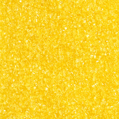 DecoPac yellow sanding sugar in handheld container for quick decorating.