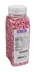 DecoPac Valentines Quins red heart sprinkles for cakes and cookies.