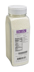DecoPac white nonpareils in handheld container for precise cake decorating