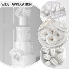 DecorRom edible sparkly dust for cakes enhances decorations with subtle shimmer.