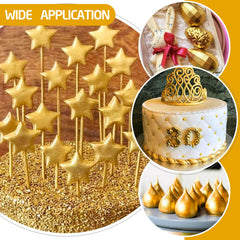 DecorRom Gold Glitter Dust on cookies creates glamorous sparkle.