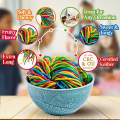 Dee Best extra-long shoestring licorice for decorating and sharing.
