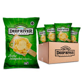 Deep River Snacks Zesty Jalapeño kettle chips in a bag with bold, crisp texture for snacking