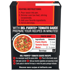 Del Fuerte tomato sauce served over pasta showcases versatile dinner ideas.
