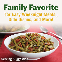 Del Monte Blue Lake green beans sealed can emphasizing freshness.