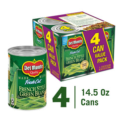 Del Monte Blue Lake Green Beans served as a colorful, fiber-rich side dish.