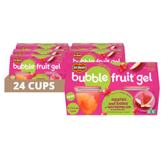 Del Monte Bubble Fruit Apple in Watermelon Gel cup, real fruit and popping boba for on-the-go fun.