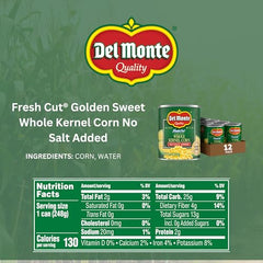 Del Monte corn ready-to-serve in a pull-top can for quick dinners