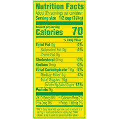 Del Monte diced mango close-up shows ripe, flavorful pieces for salads.