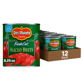 Del Monte Fresh Cut Sliced Beets pack of 12 for quick sides and meals.
