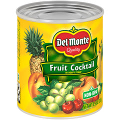 Del Monte fruit cocktail as dessert topping ideas adding color and sweetness.