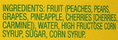 Del Monte fruit cocktail on the go snack ready to enjoy anywhere.