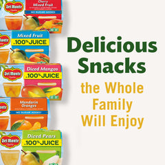 Del Monte Fruit Cup Snacks non-GMO packaging label visible on lid.